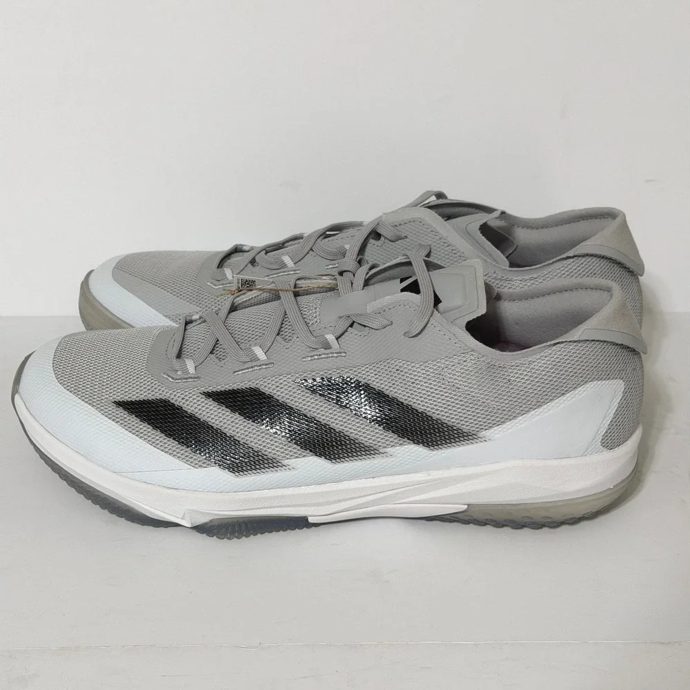 Adidas Adizero Impact Turf Mens Baseball‎ Shoes Silver Metallic Black Size 12.5